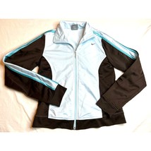 Nike Sweatshirt Womens Small Blue Brown Sportswear Full Zip Running Acti... - $8.60