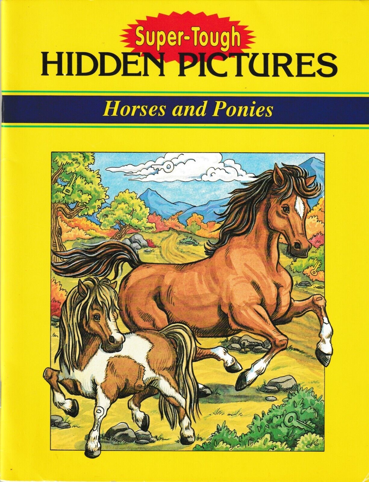 Super-Tough Hidden Pictures:  HORSES and PONIES, Coloring Book  NEW! - $4.74