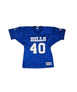 Vintage Buffalo Bills Jersey Mens L Blue Majestic NFL Play Football 90s  - $542.34 MXN