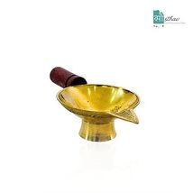 Brass Kapoor Aarti Diya with Wooden Handle - $475.89 MXN