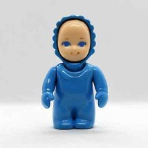 Replacement Vintage Little Tikes Dollhouse Family Baby Figure in Blue 08... - $23.27