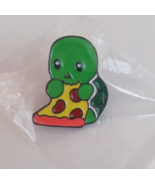 New Pokemon Squirtle Eating Pepperoni Pizza Animated Enamel Lapel Hat Pin - $6.44