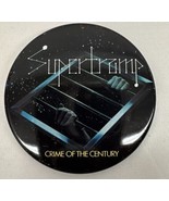 Vintage SUPERTRAMP &quot;CRIME OF THE CENTURY&quot; Promo Pinback Button Pin Badge - $16.79