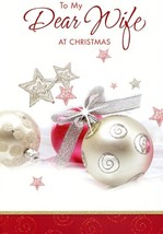 To My Dear Wife At Christmas - CHRISTMAS GREETING CARD - 21113 - $51.41 MXN