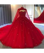 Red Ball Gown Wedding Dresses Crystals Sweet 16 Quinceanera Dress,Prom D... - £178.88 GBP