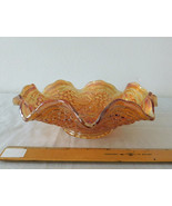 Vintage Imperial Glass Grape Pattern Iridescent Carnival Ruffled Bowl 8 ... - £15.95 GBP