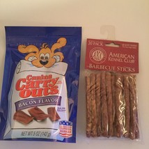 Dog snack treats American Kennel Club BBQ stick Canine Carrry Outs bacon flavor - $15.59