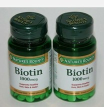 2pk Nature&#39;s Bounty Biotin 100ct Each Bottle. Exp6/25. 586ae - $12.00
