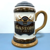 Disney Gaston&#39;s Tavern Ceramic Stein Mug With Lid 24 Oz Beauty &amp; the Beast 7.5&quot; - £18.91 GBP