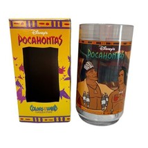 Pocahontas Powhatan &amp; Kocoum 1994 Disney Burger King Collector Cup Glass... - £9.70 GBP