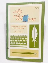 A Short History Of English Literature by Edward Albert M. A 1965, PB - $7.99