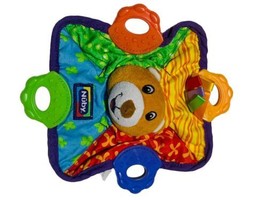 Nuby Teddy Bear Lovey Security Sensory Blanket Baby Teether Squeaker Tags Play - £9.11 GBP