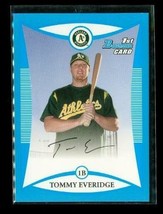 2008 Topps 1ST Bowman Blue Baseball Card BP86 Tommy Everidge Oakland A&#39;s Le - £3.28 GBP