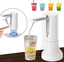 Foldable Water Dispenser,Detachable Automatic Drinking Water Pump (White&amp;Silver) - £14.68 GBP