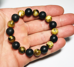 Amber bracelet Genuine Baltic Amber beads  bracelet pressed  B68 - £45.93 GBP