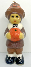 Vintage Thanksgiving Pilgrim Candle New in Packaging 5.5&quot; SKU H689 - £13.36 GBP