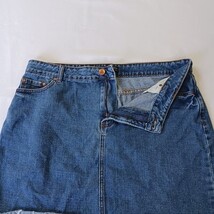 Forever 21 Women's Blue Cotton Cut Off Frayed Mini Denim Skirt Size 14 Waist 34" image 9