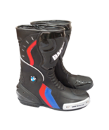 BMW Motorcycle Racing Boots Motorbike Shoes Racing LEATHER Boots NEW - $139.99