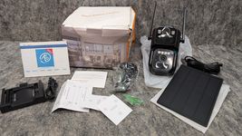BEENOCAM Dual Lens 4K Solar Security Camera Wireless Outdoor, 360° PTZ New - $32.99