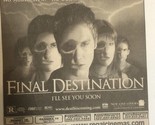 Final Destination Vintage Movie Print Ad Devin Sawa Ali Larter Tpa26 - $5.93