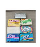 Lot of 7 Vintage Bar Soap Zest, Shield, Cocoa Butter, Blue, Mermina, Ivory - $33.31 CAD
