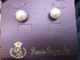 Vintage Faux Pearl Earring New 4mm Surgical Steel Post Classic - £7.66 GBP