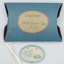 Longaberger Tie-On Happy Easter Egg 2003 Retired Porcelain Charm New in box USA - $8.79