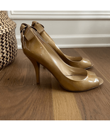 Enzo Angiolini Eamistle Natural Nude Champagne Patent Leather Peep Toe H... - €30,89 EUR