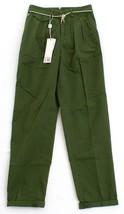 Lacoste Green Pleated  5 Pocket Cotton Blend Casual Pants Women&#39;s NWT - $134.99