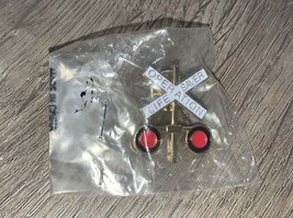 Vtg Railroad Crossing Pin Operation Life Saver Lapel Tie Tack Train Sign... - $2.47