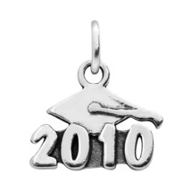 Memorable Graduation Year 2010 Sterling Silver Charm Pendant - £12.78 GBP