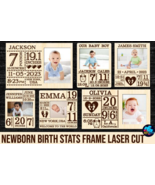 Newborn Birth Stats Frame Laser Cut - $10.00