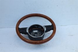 04-05 Audi A8 Steering Wheel Vavona Wood Amber & Leather 3 Spoke image 2