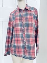 North River Outfitters Shirt Cotton Flannel Plaid Pearl Button Womens La... - $22.88