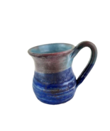 Coffee Mug Pottery Blue Signed - £12.43 GBP