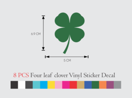 8 PCS Four leaf clover Vinyl Decal Sticker Irish Shamrock Lucky leaf 2In... - £9.73 GBP+