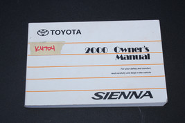 2000 Toyota Sienna Owner's And Operator's Manual Book K4704 - $41.39