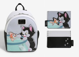 Loungefly Disney Pinocchio Figaro Cat Cleo Mini Backpack &amp; Card Holder S... - £36.03 GBP+