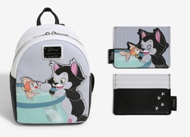 Loungefly Disney Pinocchio Figaro Cat Cleo Mini Backpack &amp; Card Holder S... - £36.85 GBP+