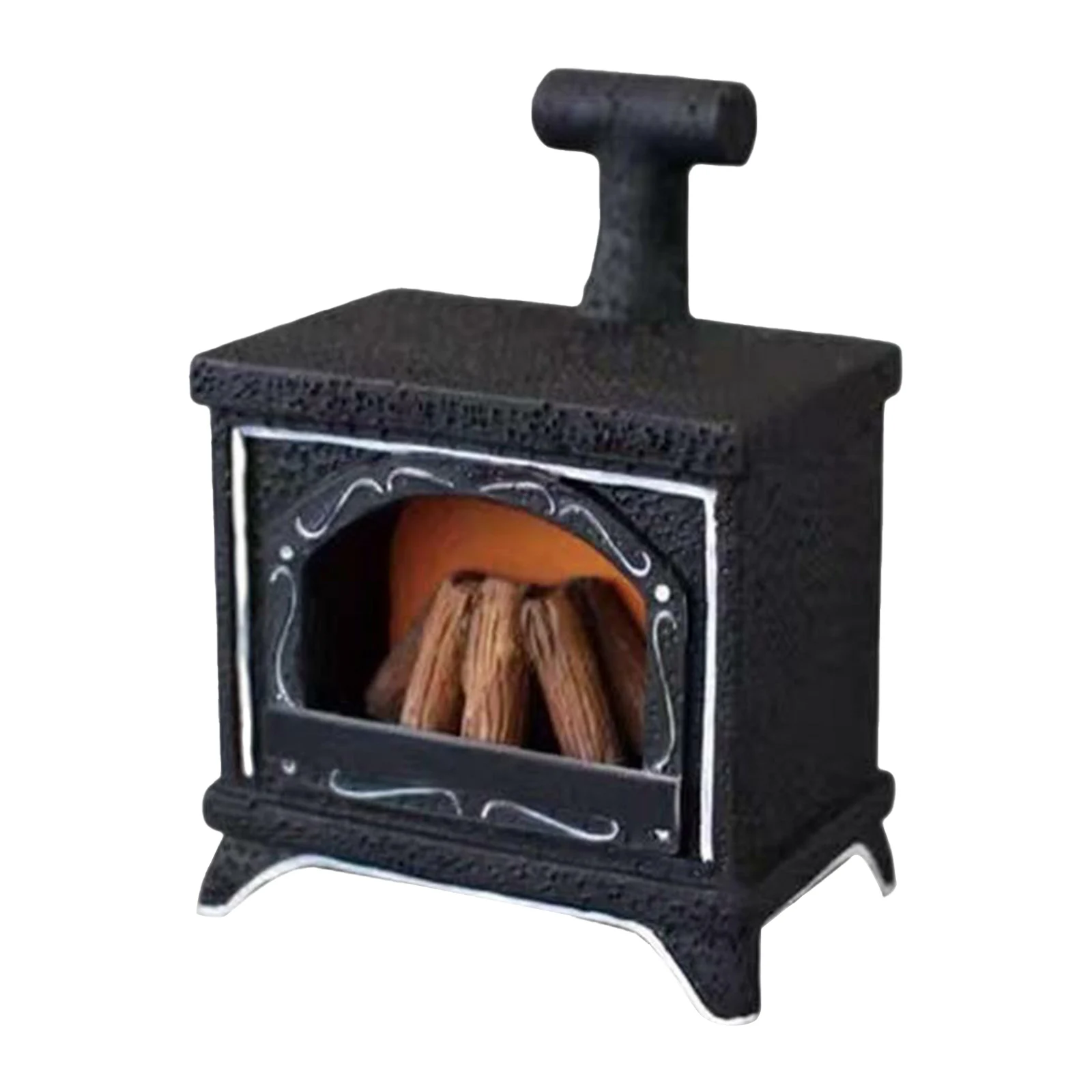 Resin Dollhouse LED Fireplace Miniature Scene 1/12 Scale Dollhouse Decor - £15.07 GBP