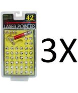 42-Head Keychain Laser Pointer Kit Batteries Included (set of 3) - $28.72