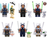 6Pcs Ahsoka Minifigures Star Wars Jedi Warrior Mini Figure Building Bloc... - $21.35