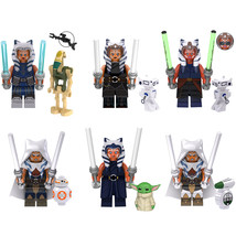 6Pcs Ahsoka Minifigures Star Wars Jedi Warrior Mini Figure Building Bloc... - $21.35