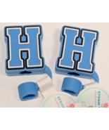 Lot of 2 Target Letter H Monogram Initial Straw Cover Topper Bullseye Pl... - $9.89