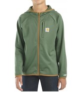 Carhartt Force Full Zip Sweatshirt Cilantro Green Boys Size Medium Hooded - $31.42 CAD