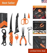 SteelStream 6pc Fishing Essentials with Floating Gripper &amp; Razor-Sharp K... - $41.00