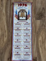 1976 Bicentennial American Independence Liberty Bell Hanging Felt Calendar - $27.99