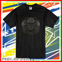 New Demon Skulls gothic rock biker skull goth skeleton gift alternative T-Shirt  - £17.49 GBP