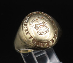 Dieges &amp; Clust 10K Gold - Vintage Trinity College Signet Ring Sz 9.5 - GR579 - £714.39 GBP