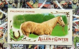 2017 Topps Allen and Ginter Mini Horse in the Race #HR8 Palomino Horse - £3.13 GBP